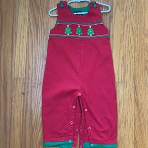 Baby Boy Classic Smocked Holiday One-Piece